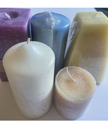 Candles Mixed Lot of 5 Medium Size Ocean Waves Candle Lite Lilac And More - $12.68