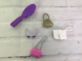 Mattel Barbie Doll Accessories Purse Bags Brush Glasses Mixed Lot of 5 - $10.39