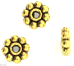 5mm Goldplated Antiqued Pewter Daisy Spacers (100) - £1.55 GBP
