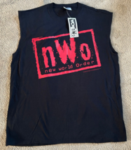 Vintage 90s NWO T-Shirt Professional Wrestling WWF WCW Black Tank Top 1998 - £37.36 GBP