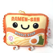 Ramen-San Noodle Soup Ramen Noodles Plush Pillow 9” by Fiesta Orange New - $15.95