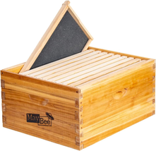 10-Frame Beehive Box Langstroth Deep Brood Box Dipped in 100% Beeswax Includes  - £69.50 GBP