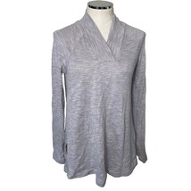 Pure Jill J. Jill Heather Gray Long Sleeve V-Neck Pullover Tunic Sweater... - $27.84