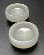 Lot of 2 Vintage White Color 7/8&quot; Plastic Replacement Buttons LaMode - $3.95