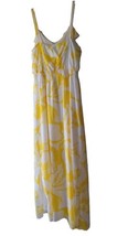 Yellow Spaghetti Strap Dress Maxi LOFT Fully Lined Side Slit Sz 6 party, formal. - £23.49 GBP