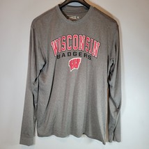 Wisconsin Badgers Mens Shirt XL Gray Campus Heritage Long Sleeve  - £13.03 GBP