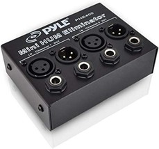 Pyle Compact Mini Hum Eliminator Box - 2 Channel Passive Ground Loop Isolator, - £28.36 GBP