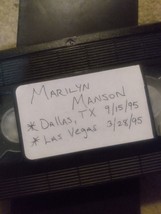 Marilyn Manson 2 Live Shows Dallas &amp; Las Vegas 1995 VHS - £33.54 GBP