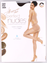 Hanes Perfect Nudes Tummy Control Hosiery Pantyhose Bronze Nude 6 Small - $7.49