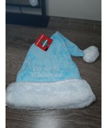 NWT INFANT BABY&#39;S IT&#39;S MY 1ST. CHRISTMAS SANTA HAT - BLUE - POM POM - $281.31 MXN