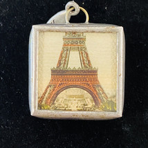 Jewel Kade Crystal Fleur De Lis Eiffel Tower Pendant Unique Design Pewter - £20.70 GBP