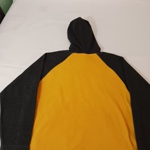 Old Navy 94 Men's Yellow & Black Fleece Pullover Hoodie Sweatshirt Size 12 image 13