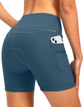 Women&#39;S 4D Padded Cycling Shorts With Zipper Pockets For, And Road Biking. - $41.98