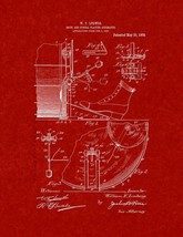 Drum And Cymbal Playing Apparatus Patent Print - Burgundy Red - £6.35 GBP+