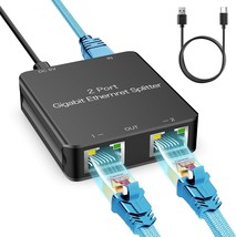 Ethernet Splitter 1 to 2 High Speed Internet Splitter Gigabit LAN Cable Splitter - £29.88 GBP
