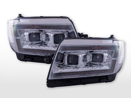 Fk Pair New Led Drl Dynamic Seq Lightbar Headlights Vw Crafter Bj 17+ Chrome Lhd - £464.65 GBP