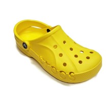 CROCS Baya Lightweight Slip On Clogs Mens Size 7 Womens 9 Shoes Lemon Yellow - £25.86 GBP