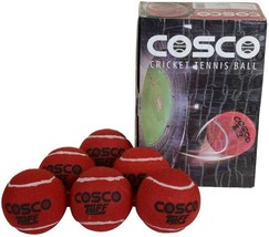 Heavy Weight Cricket Tennis Ball  Pack of 6 (Red) FREE SHIPPING - £26.07 GBP