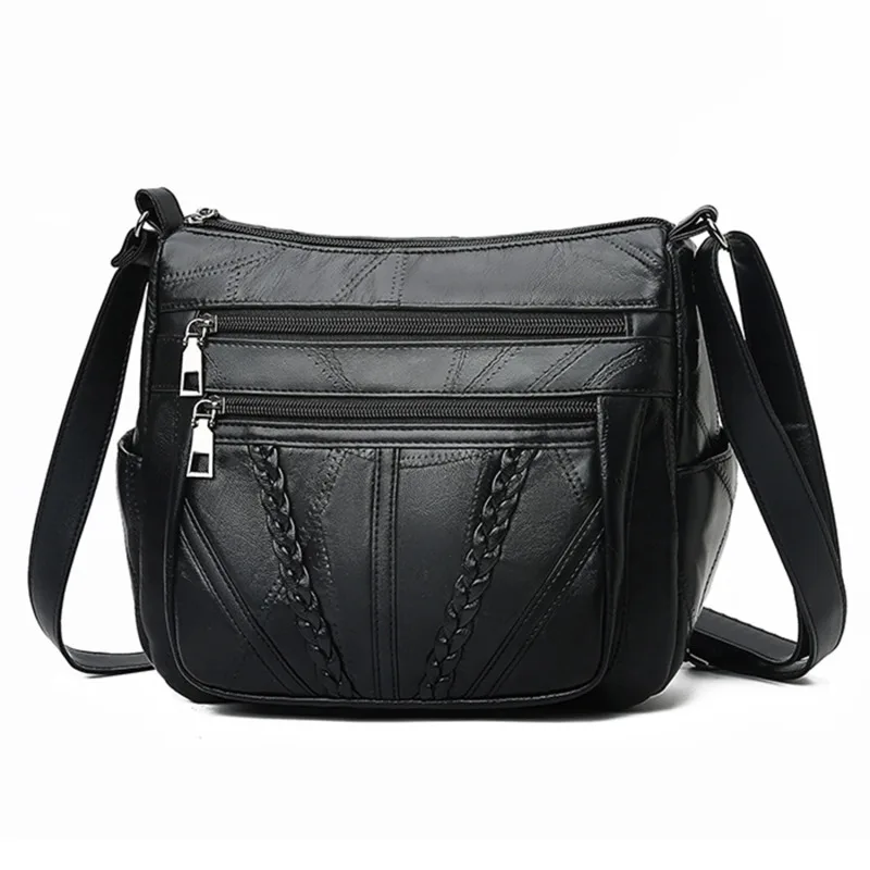 Women Soft Shoulder Bag PU Leather Purse Solid Messenger Crossbody Bags ... - £14.64 GBP