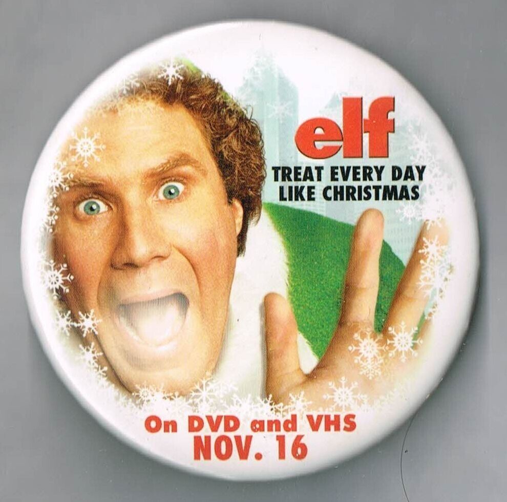 Primary image for ELF Movie 3" Pin Back Button Pinback Promo WILL FARRELL