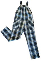 80s Plaid Overalls Womens S Vintage Baggy Jumpsuit Raver Wool Tartan Bib Pants - £33.94 GBP