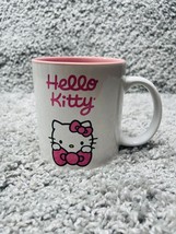 Hello Kitty White Mug Pink 20 Oz Ceramic Hot and Cold Cup Sanrio - $9.44