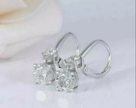 3.40 Karat Künstlicher Diamant Damen Ohrhänger Ohrringe 14K Weiß Vergoldet - £86.95 GBP