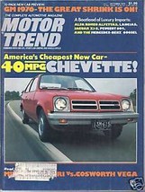 Motor Trend  Magazine  October 1975 - £1.96 GBP