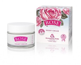Night Face Cream ROSE With Pure Bulgarian Rose oil&amp;Water 50ml Vit A Apricot oil  - £7.70 GBP
