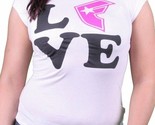 Famous Stras &amp; Straps Womens White FSAS Love Crew T-Shirt - $14.21
