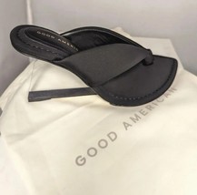 Good American Clear Wedge Sandals Black Women Size7 Neoprene  Cinderella Slipper - £96.64 GBP