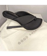 Good American Clear Wedge Sandals Black Women Size7 Neoprene  Cinderella... - £94.30 GBP