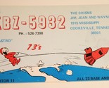 Vintage CB Ham Radio Card KBZ 5932 Cookeville  Tennessee  - £3.94 GBP