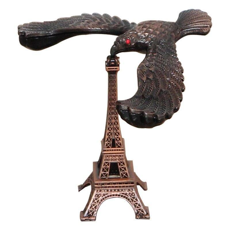 Vintage Metal Paris Towel Buliding with Balance Owl Home Desk Decoration Retro A