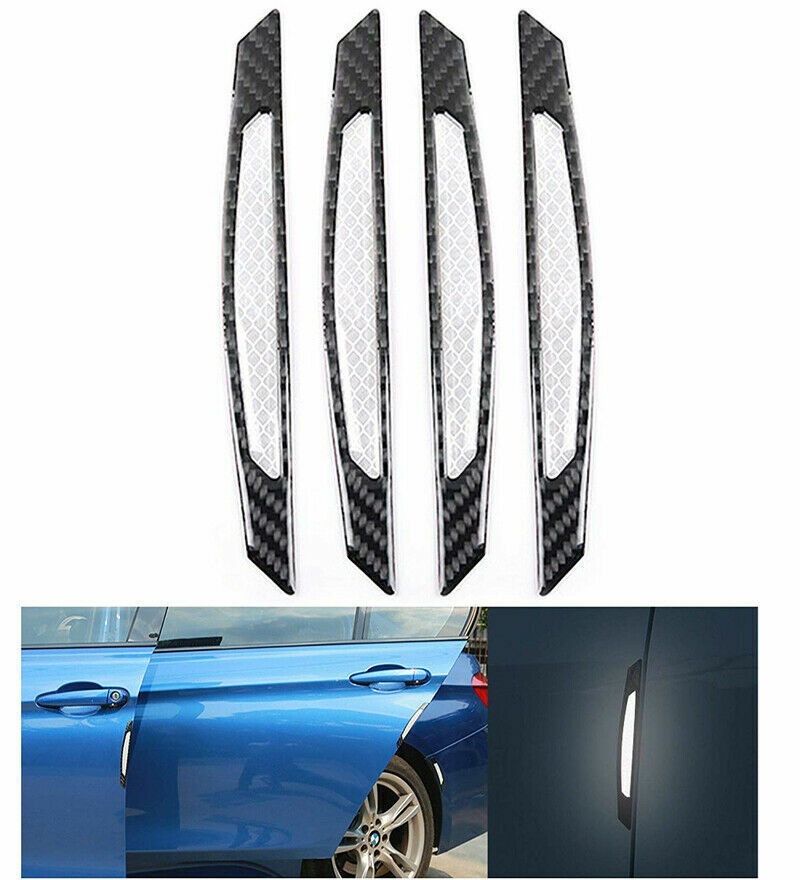 Primary image for 4PCS Black-White Car Warn Strip Tape Bumper Safety Stickers Decals Reflective V2