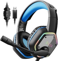 Eksa Gaming Headset With 7.1 Surround Sound Stereo, Ps4 Usb, Laptop (Blue). - $45.93