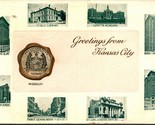 State Seal Multiview Buildings Greetings From Kansas City MO 1911 DB Pos... - £14.17 GBP