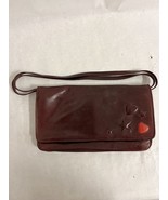 Rare Vintage Ottorino Bossi Red Handbag Purse w Heart &amp; Star Detail Made... - £30.92 GBP
