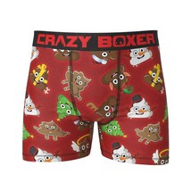 Crazy Boxer Red Christmas Poo Emojis Snowmen Trees Presents ETC Boxers N... - $15.29