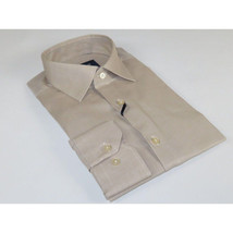 Mens 100% Cotton Shirt From Turkey Manschett by Quesste Slim Fit 4029-10 Tan image 4