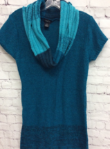 Rue21 Womens Pullover Sweater Turquoise 100% Acrylic Ombre Short Sleeve XL - £12.07 GBP