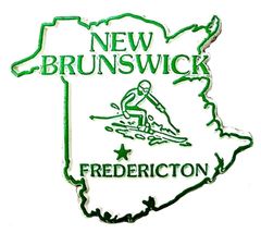 Classic New Brunswick Province Outline Fridge Magnet - £4.74 GBP