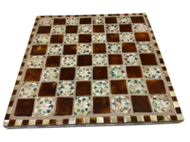 Handmade, Wooden Chess Board, Chess Board, Board Game, Mother of Pearl Inlay 12&quot; - £112.58 GBP
