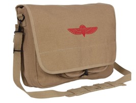 Israeli Military Paratrooper Emblem Heavyweight Canvas Shoulder Messenge... - $27.71