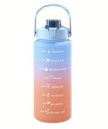 Portable Motivational Water Bottle W/Time Marker/Lanyard -Orange/Blue 12... - $17.70
