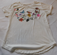 Ana Cabana Women&#39;s Ladies Short Sleeve T Shirt Size L Large Butterflies ... - £19.37 GBP