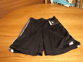 Boy&#39;s youth New Balance active shorts black 4 mesh NEW NWOT NB stripe 59123 - £4.24 GBP