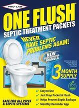 ONE FLUSH Septic Tank Treatment Packets 3 Month Supply Enzyme &amp; Bacteria... - $23.74