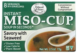 Edward &amp; Sons Seaweed Miso Cup Instant Soup, 2.5 oz - £15.60 GBP