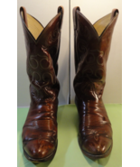 Vintage Tony Lama Men’s Cowboy Boots 8290 Size 10D Chili Calf USA Made - $1,550.46 MXN